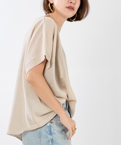 MICA&DEAL シアーハーフスリーブニット MICA＆DEAL｜シアーハーフスリーブニット | Rakuten Fashion