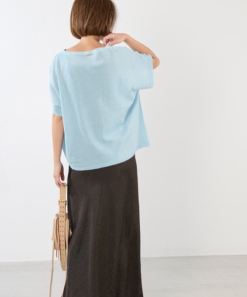 MICA&DEAL シアーハーフスリーブニット MICA＆DEAL｜シアーハーフスリーブニット | Rakuten Fashion