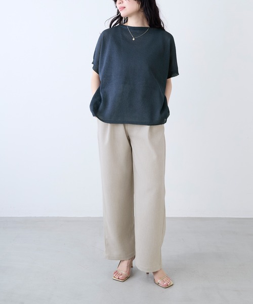 MICA&DEAL シアーハーフスリーブニット MICA&DEAL ニット セーター シアーハーフスリーブニット