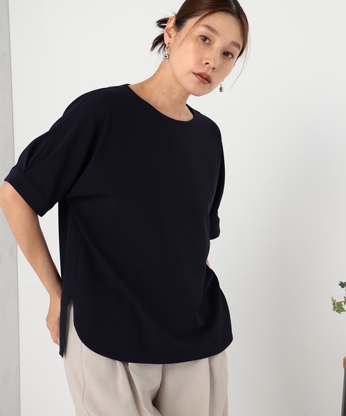 GALLORIA（ギャローリア） ブラウス シャツ 半袖 接触冷感 ストレッチ 