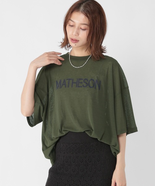 新品studio doe半袖Tシャツ studio CLIP tシャツ 梨地シアーロゴTシャツ レディース