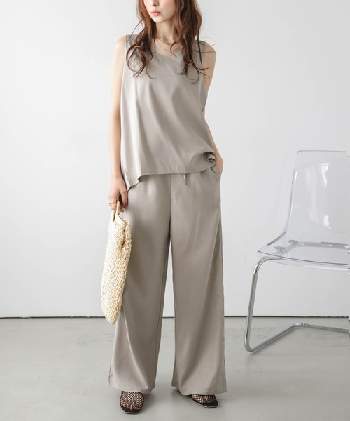 セットアップ☆【 】Women's トップ＋ボトム セットアップ ワイドパンツセットアップ レディース : ZOZOTOWN