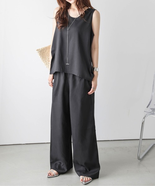 セットアップ☆【 】Women's トップ＋ボトム セットアップ ワイドパンツセットアップ レディース : ZOZOTOWN