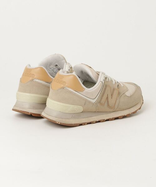 「New Balance」 ローカットスニーカー 24.5cm ベージュ レディース