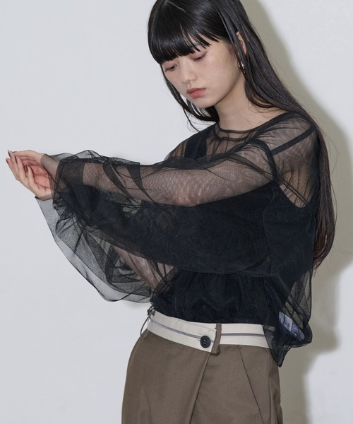 「THE YOn」 長袖カットソー FREE ライトベージュ レディース_画像2