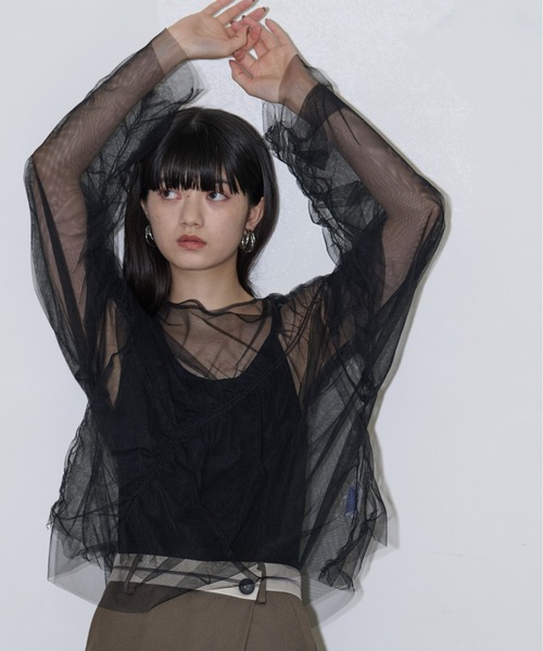 「THE YOn」 長袖カットソー FREE ライトベージュ レディース_画像8