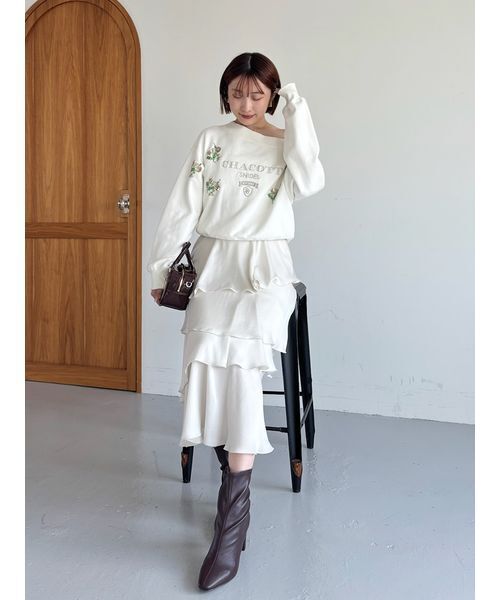 SNIDEL（スナイデル） トレーナー スウェット 「Chacott」刺繍スエット