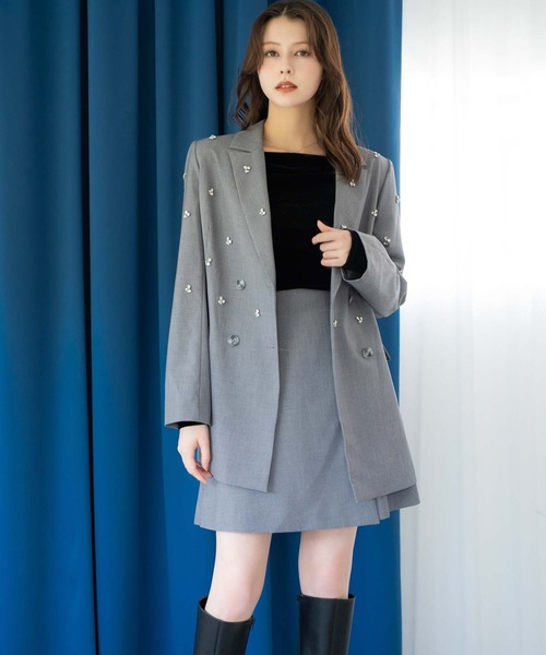 NOELA（ノエラ） ジャケット テーラードジャケット ビジューダブル