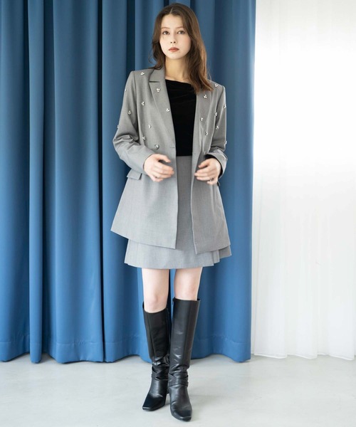 NOELA（ノエラ） ジャケット テーラードジャケット ビジューダブル