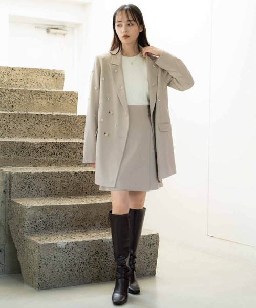 NOELA（ノエラ） ジャケット テーラードジャケット ビジューダブル