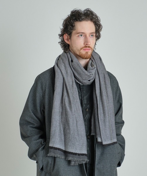 メンズビギ（MEN’S BIGI）/カシミヤ混リバーシブルマフラー MEN'S BIGI（メンズビギ） マフラー カシミヤ混リバーシブルマフラー