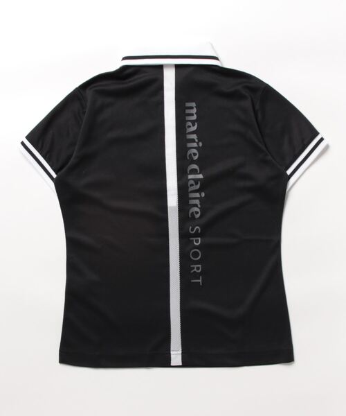 「marie claire」 半袖ポロシャツ X-LARGE ブラック レディース_画像2