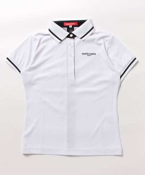 「marie claire」 半袖ポロシャツ X-LARGE ブラック レディース_画像3