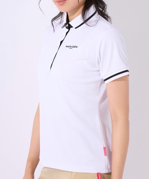 「marie claire」 半袖ポロシャツ X-LARGE ブラック レディース_画像9