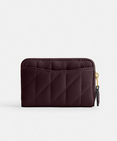 【再入荷】COACHスモール ジップ アラウンド ピロー キルティング スモール ジップ アラウンド カード ケース・ピロー