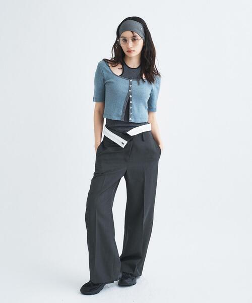 CODE A ワイドパンツ パンツ turn up chic trousers レディース 