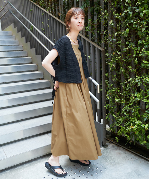 「B.C STOCK」 「Simplicite」コンビワンピース FREE ベージュ レディース_画像3