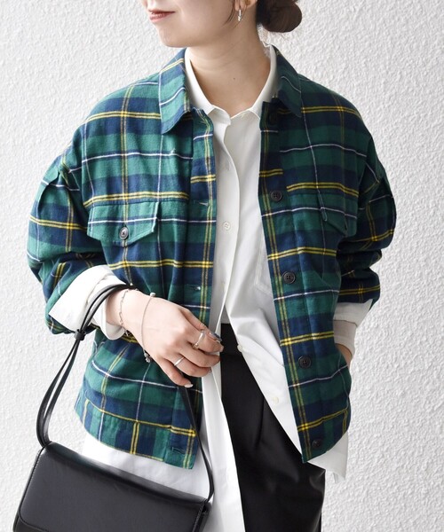 SHIPS any ブルゾン アウター any:「手洗い可能」タータン チェック