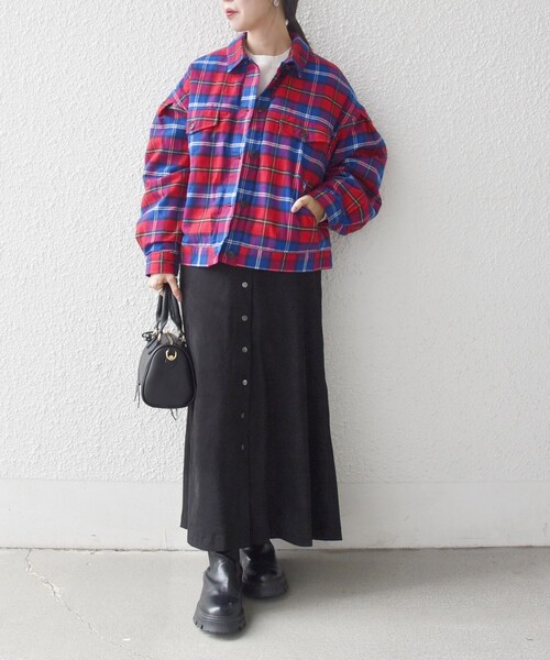 SHIPS any ブルゾン アウター any:「手洗い可能」タータン チェック