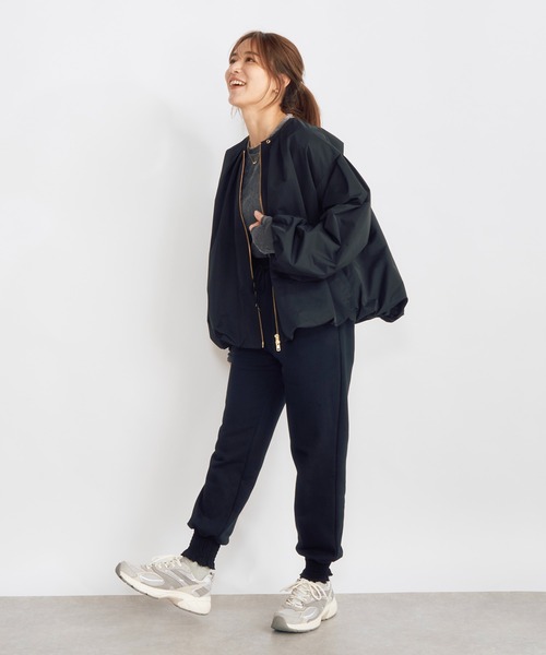 エマテイラー ダンボールジップアップパーカー ブラック Emma Taylor 