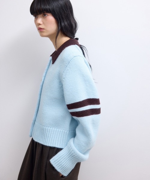 ADAM ET ROPE'（アダムエロペ） カーディガン 「WEB限定」ポロニット