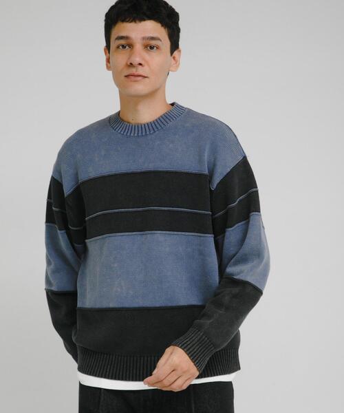 URBAN RESEARCH Sonny Label セーター ニット ピグメントパネル