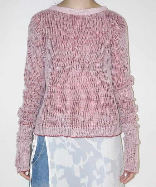 「musubore」 長袖ニット FREE グリーン レディース_画像5