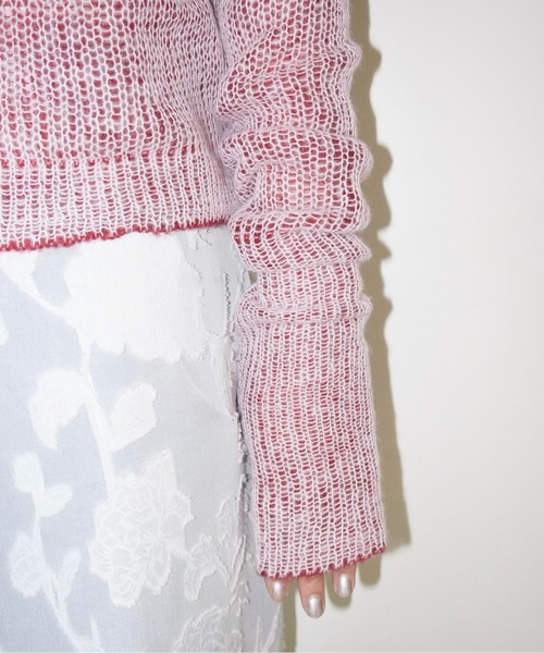 「musubore」 長袖ニット FREE グリーン レディース_画像8