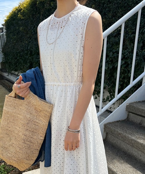 「SHENERY」 ノースリーブワンピース FREE ブラック レディース_画像2