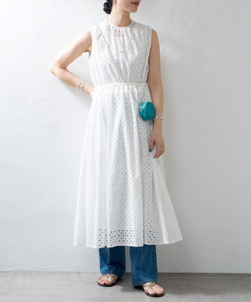 「SHENERY」 ノースリーブワンピース FREE ブラック レディース_画像4