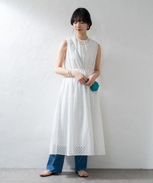 「SHENERY」 ノースリーブワンピース FREE ブラック レディース_画像7