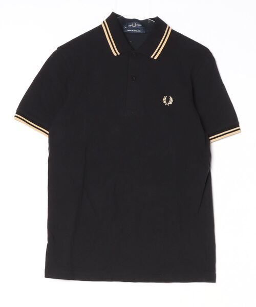 「FRED PERRY」 半袖ポロシャツ 38 ブラック メンズ