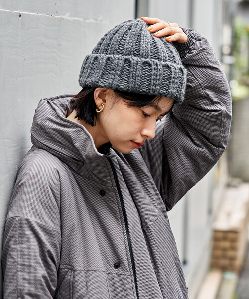 グレー ニット帽 ddd ③④⑧ FREAK'S STORE（フリークスストア） ニット帽 ニットキャップ 太編み