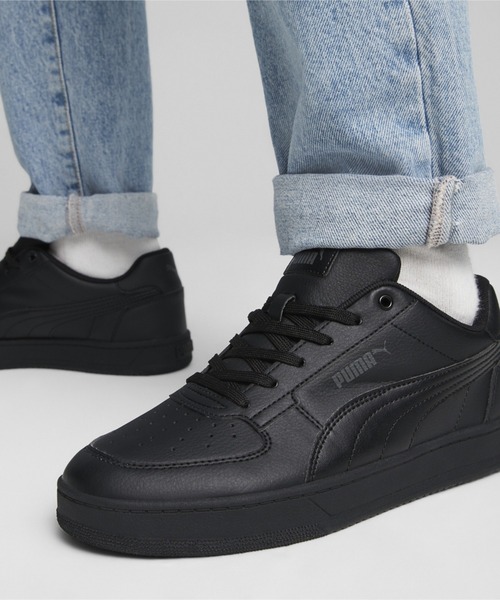 PUMA（プーマ） ローカットスニーカー 24.0cm ブラック×ピンク メンズ