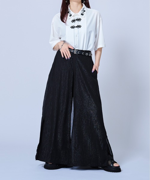 「Ellno Loset」 半袖シャツ MEDIUM ブルーグレー メンズ_画像8