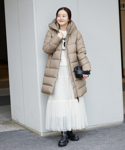 IENA（イエナ） ダウンコート LARGE ベージュ レディース : ZOZOTOWN