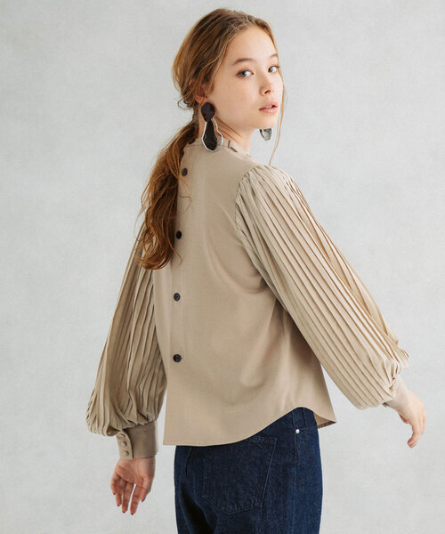 「UNITED TOKYO」 長袖ブラウス 1 グリーン レディース_画像4