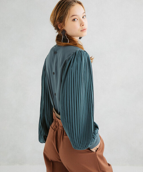 「UNITED TOKYO」 長袖ブラウス 1 グリーン レディース_画像5