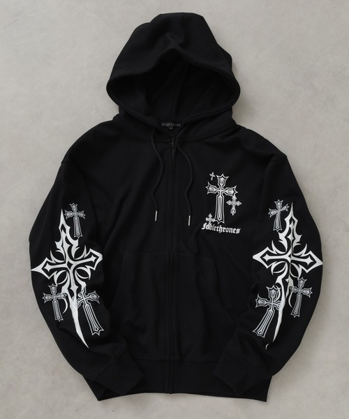 BIKE STAR（バイクスター） パーカー クロス PT ZIP パーカー メンズ