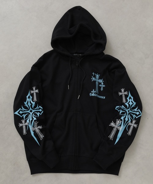 BIKE STAR（バイクスター） パーカー クロス PT ZIP パーカー メンズ