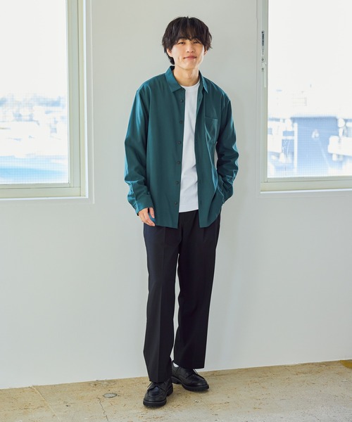 GLOBAL WORK（グローバルワーク） シャツ サラサマレギュラーシャツ