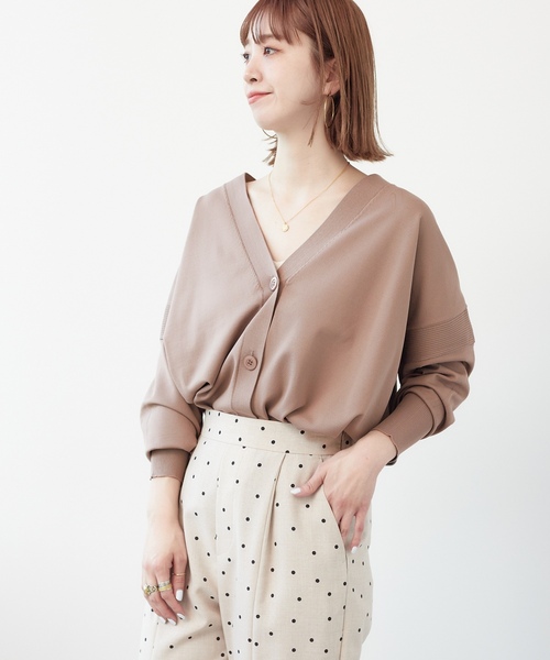 「B.C STOCK」 ニットカーディガン FREE ブラウン レディース_画像3