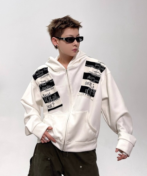 B.R.U パーカー 柄パッチワークパーカー メンズ レディース : ZOZOTOWN