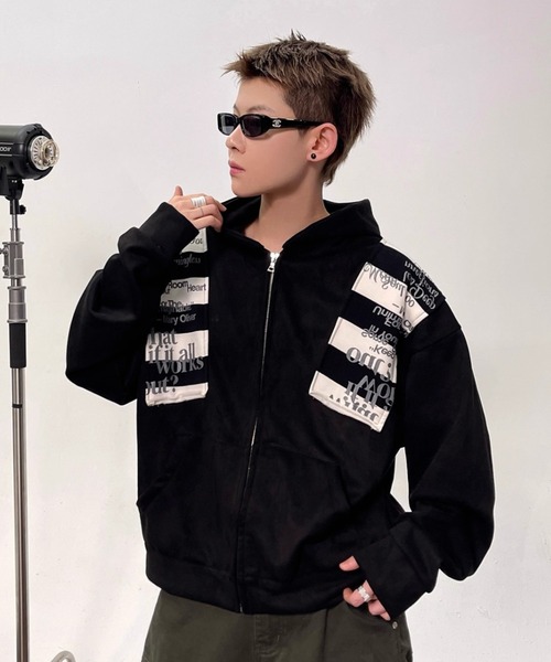 B.R.U パーカー 柄パッチワークパーカー メンズ レディース : ZOZOTOWN