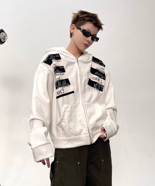 B.R.U パーカー 柄パッチワークパーカー メンズ レディース : ZOZOTOWN