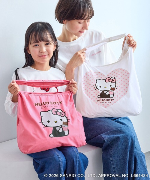 エコバッグ 「ROPE' PICNIC×ハローキティ」折りたたみエコバッグ