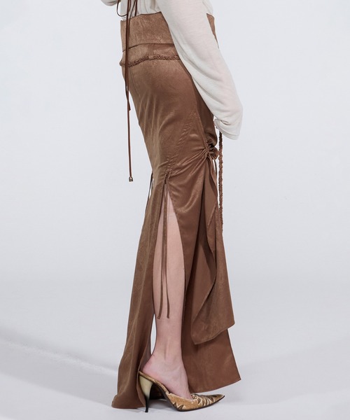 「SCULPTOR」 スカート SMALL ブラウン レディース_画像7