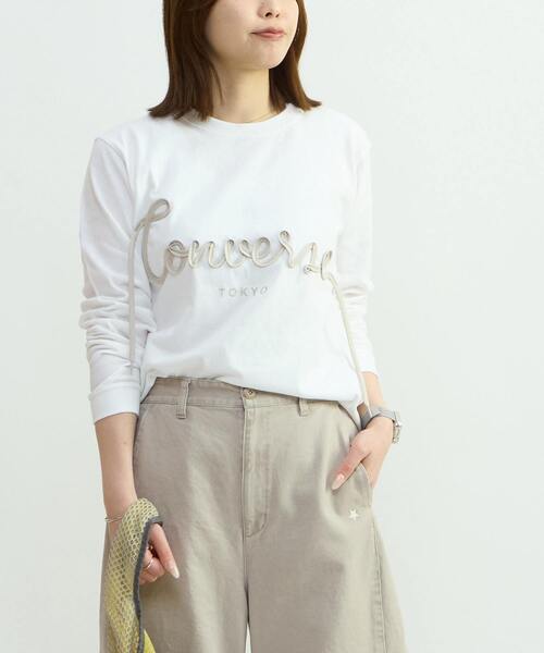 CONVERSE TOKYO tシャツ SPINDLE LOGO LONGSLEEVE TEE レディース