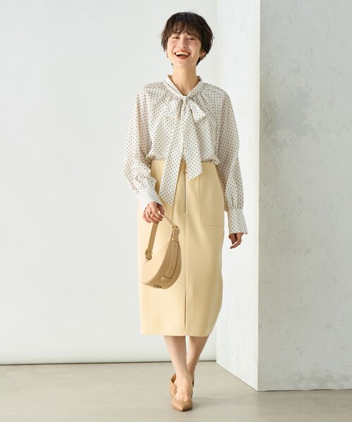 「NOLLEY'S Sophi」 タイトスカート 36 グレイッシュベージュ レディース_画像3