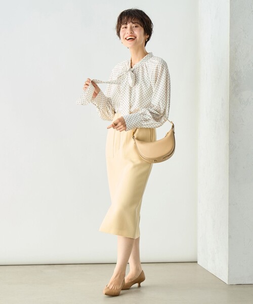 「NOLLEY'S Sophi」 タイトスカート 36 グレイッシュベージュ レディース_画像4